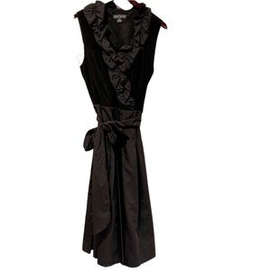 NWT Dillard’s Black Fit-n-Flare Sleeveless Cocktail Dress Full Skirt Sz 16